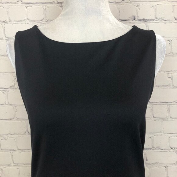 Judy P Black Stretch Knit Sleeveless Top Size M - Picture 4 of 7